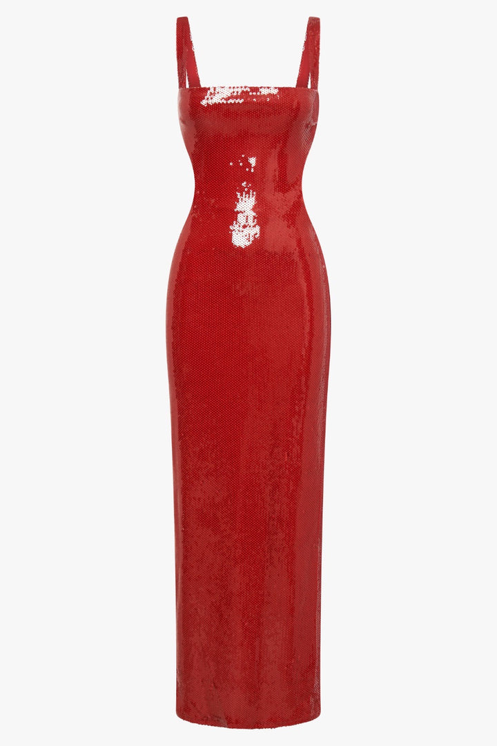 Aurora - Skinnende Maxikjole