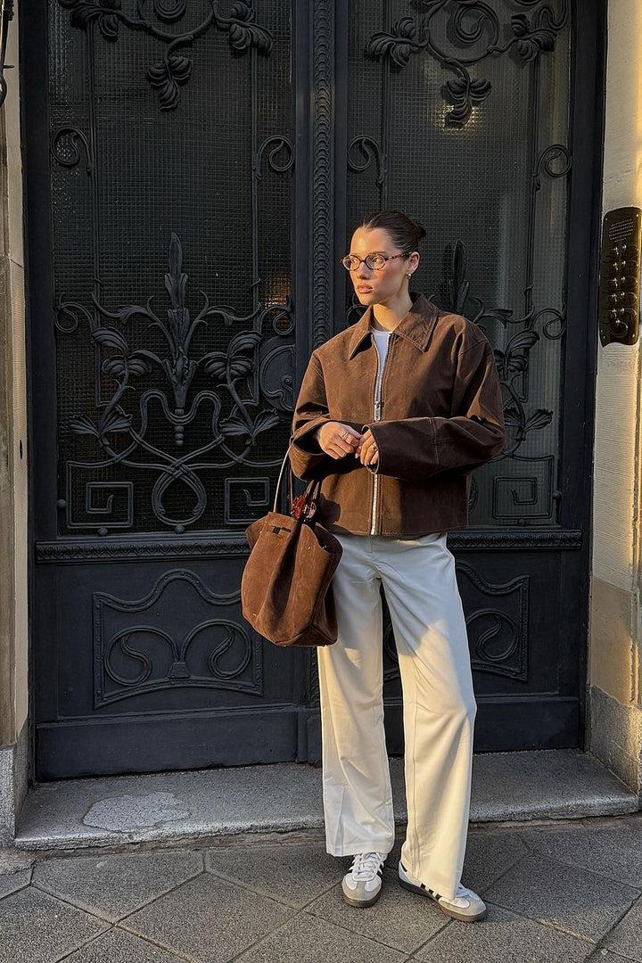 Elise - Semsket Imitasjonsjakke