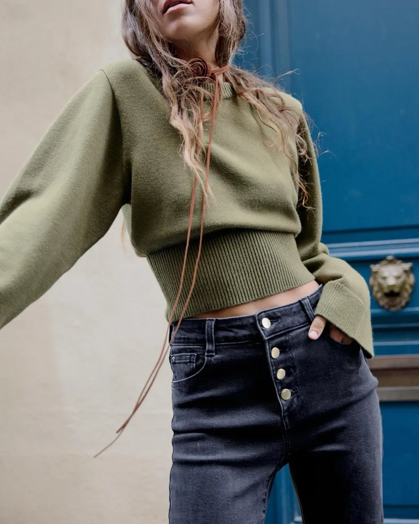 Bente - Grønn trendy genser